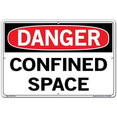 Vestil Sign, Danger, 18.5x12.5", Polystyrene, .040, SI-D-59-D-PS-040 SI-D-59-D-PS-040